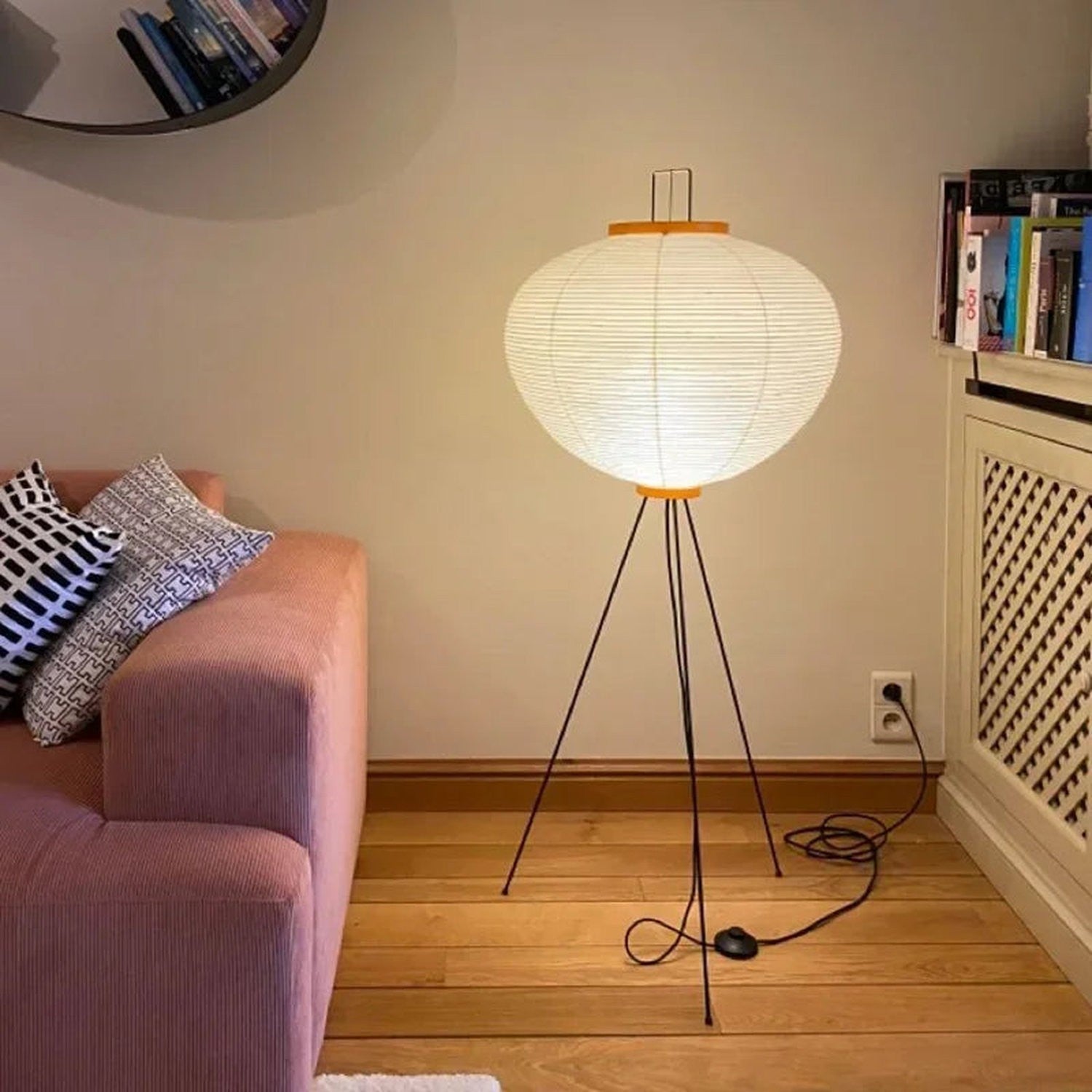 Wabi-Sabi Rice Paper Floor Lamp – Noguchi Style