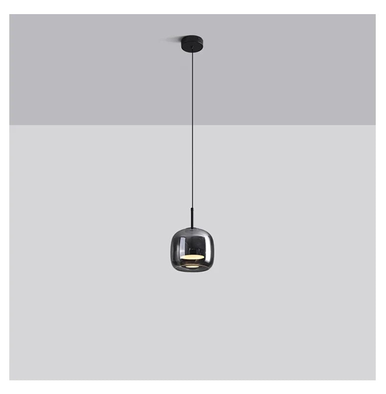 Nordic Glass LED Pendant Lamp — Modern Luxury Hanging Light for Dining Room & Living Room
