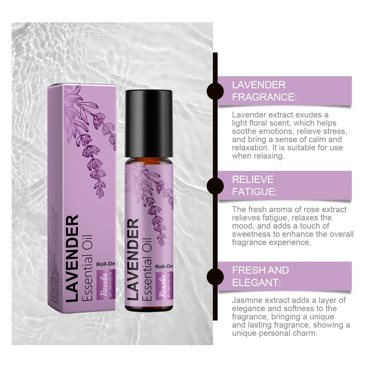 The Calm Roller — Lavender Essential Oil Perfume Roller for Anxiety Relief &amp; Relaxation