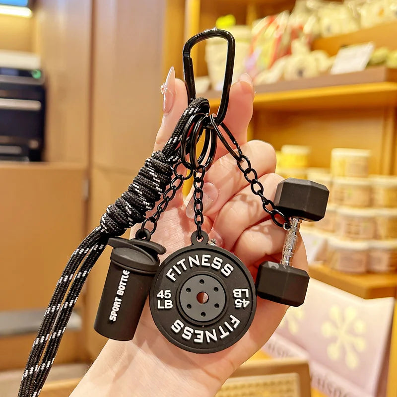 Motivational Fitness Keychain — Colorful Gym Bag Charm &amp; Workout Gift