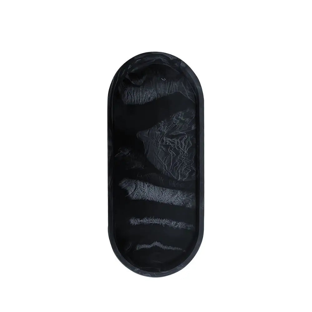 The Marble Tray — Oval Silicone Vanity &amp; Countertop Organizer Tray