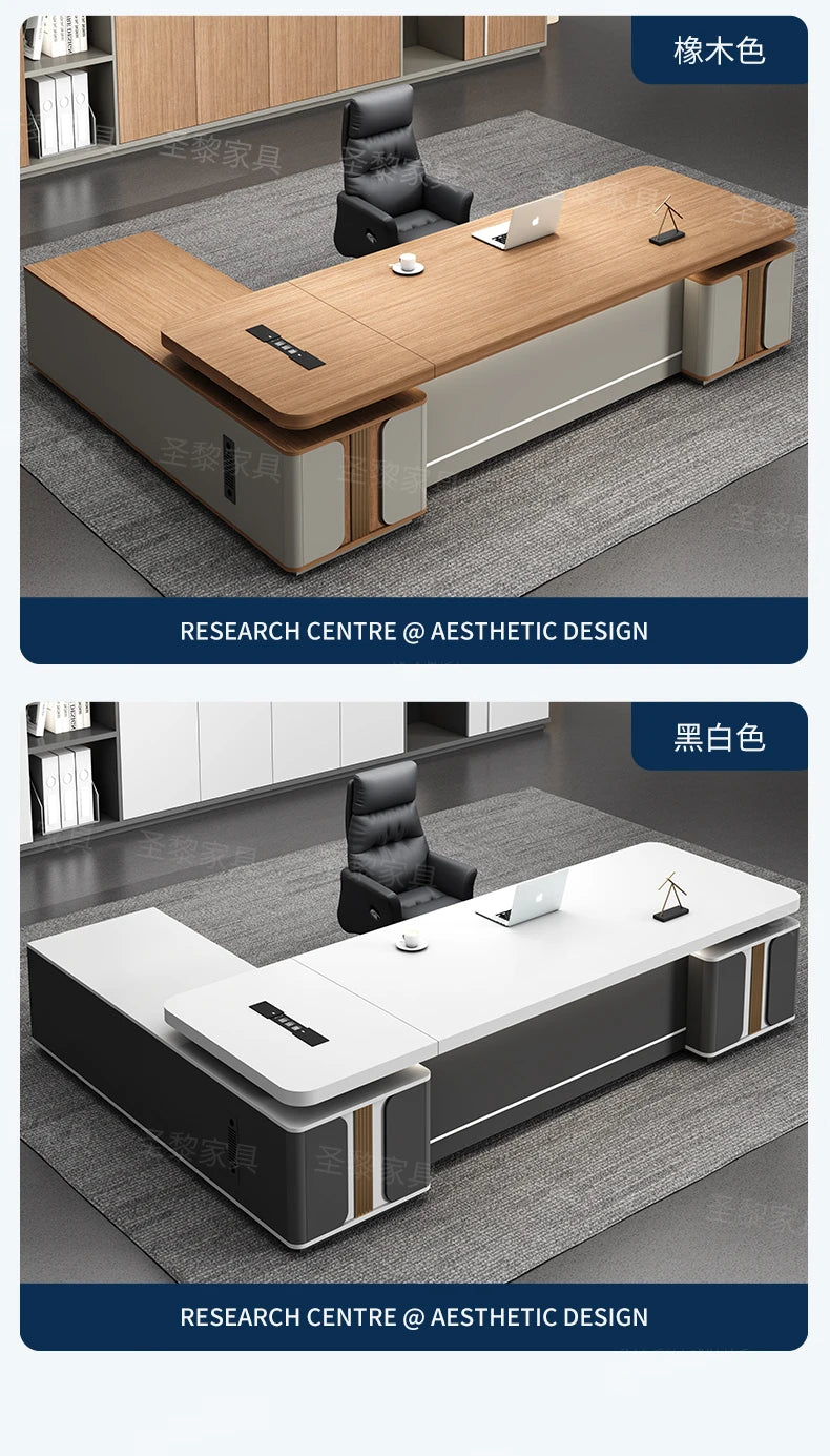 L-Shape Storage Executive Desk