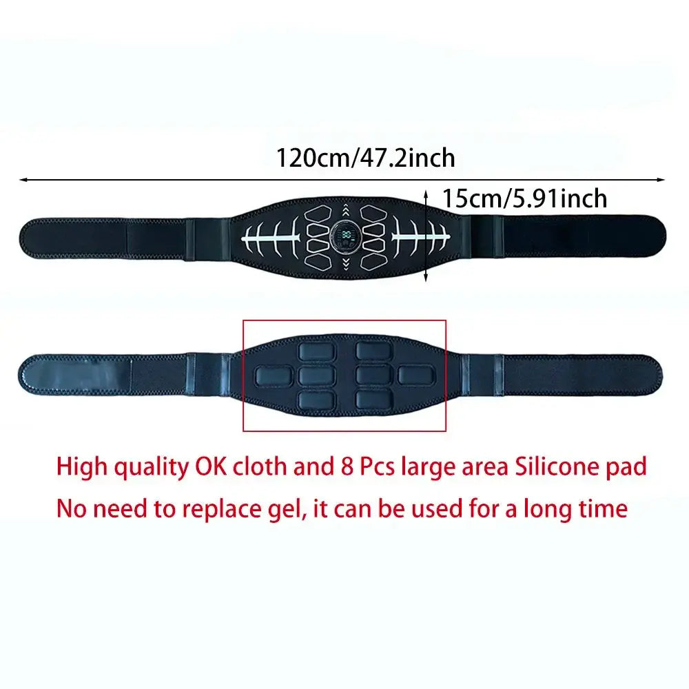 Abdominal Toning Belt Muscle Toner EMS Muscle Stimulator Abs Trainer Recharge Body Massager Weight Loss Fitness Equipment Unisex Jonine’s Corner