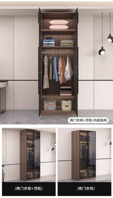 Glass light luxury corner cloakroom wardrobe Double clothes closet cabinets and wardrobes Cabinet dressing clothe home furniture Jonine&