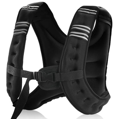 12lb Weighted Vest with Reflective Stripe — Running, Strength Training & Muscle Building