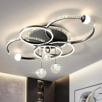 Modern Circle LED Pendant Light — Metal & Acrylic Dining Room Lamp