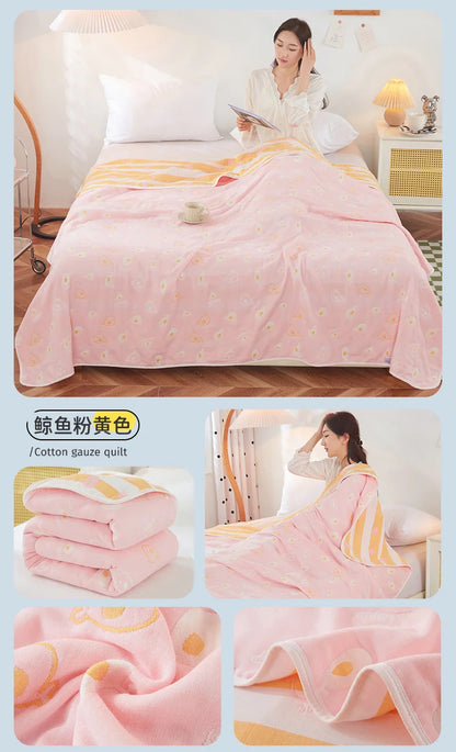 Cotton Gauze Summer Quilt — Solid