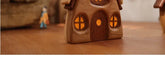 Nordic Style Wooden House Ornaments Miniature Landscape Creative Cute Gifts Home Decor Wooden Building Desktop Decorations