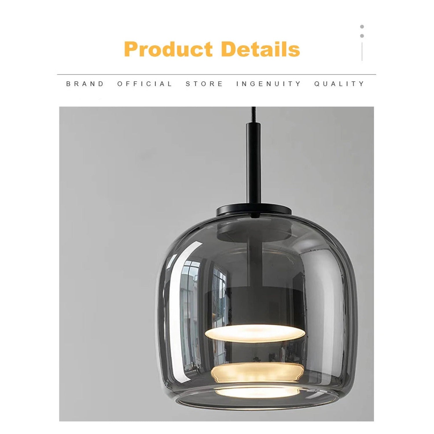Nordic Glass LED Pendant Lamp — Modern Luxury Hanging Light for Dining Room &amp; Living Room