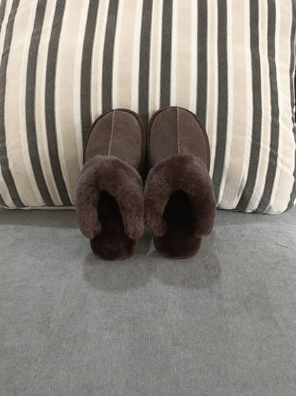 Cloud Underfoot — Natural Sheepskin & Fur Anti-Slip Home Slippers