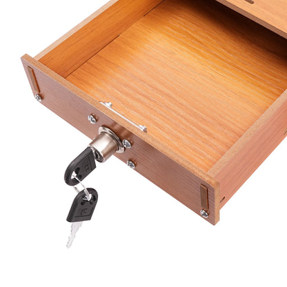 Lift, Store, Organise — Monitor Stand with Drawers, Key Hook & Phone Holder
