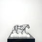 Nordic Metal Leopard Sculpture — Living Room Desktop Home Décor featuring a sleek, modern metal leopard figurine with an abstract design, perfect for minimalist and luxury home décor accents.