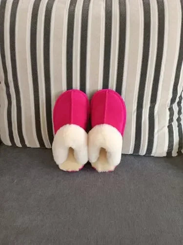 Cloud Underfoot — Natural Sheepskin & Fur Anti-Slip Home Slippers