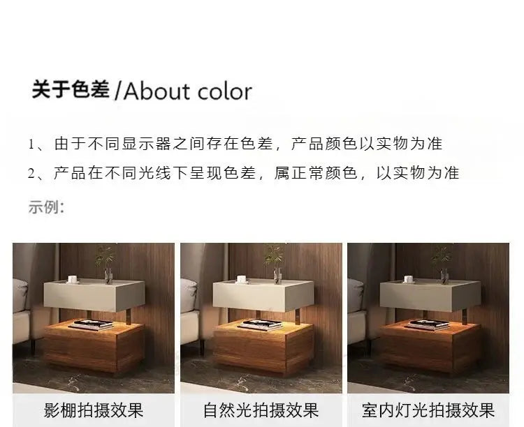 Simple European Bedside Table Classic Storage Luxury Trendy Night Table Modern Premium Comodini Camera Letto Bedroom Furnitures Jonine&
