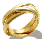 Crystal Zircon Stacking Ring — 18K Gold or Silver Plated, Stainless Steel