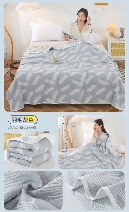 Cotton Gauze Summer Quilt — Plaid