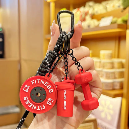 Motivational Fitness Keychain — Colorful Gym Bag Charm & Workout Gift