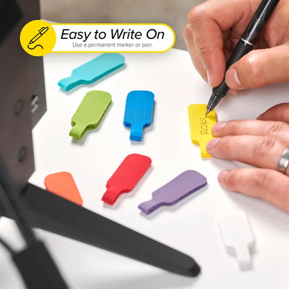 Cable Organizer Straps 10/30/50pcs Reusable Waterproof Color-Coded Labels, Charger Data Cords Management Ties Cable Ties