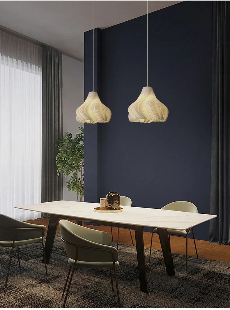 3D Floral Resin Pendant Light — Nordic Chandelier