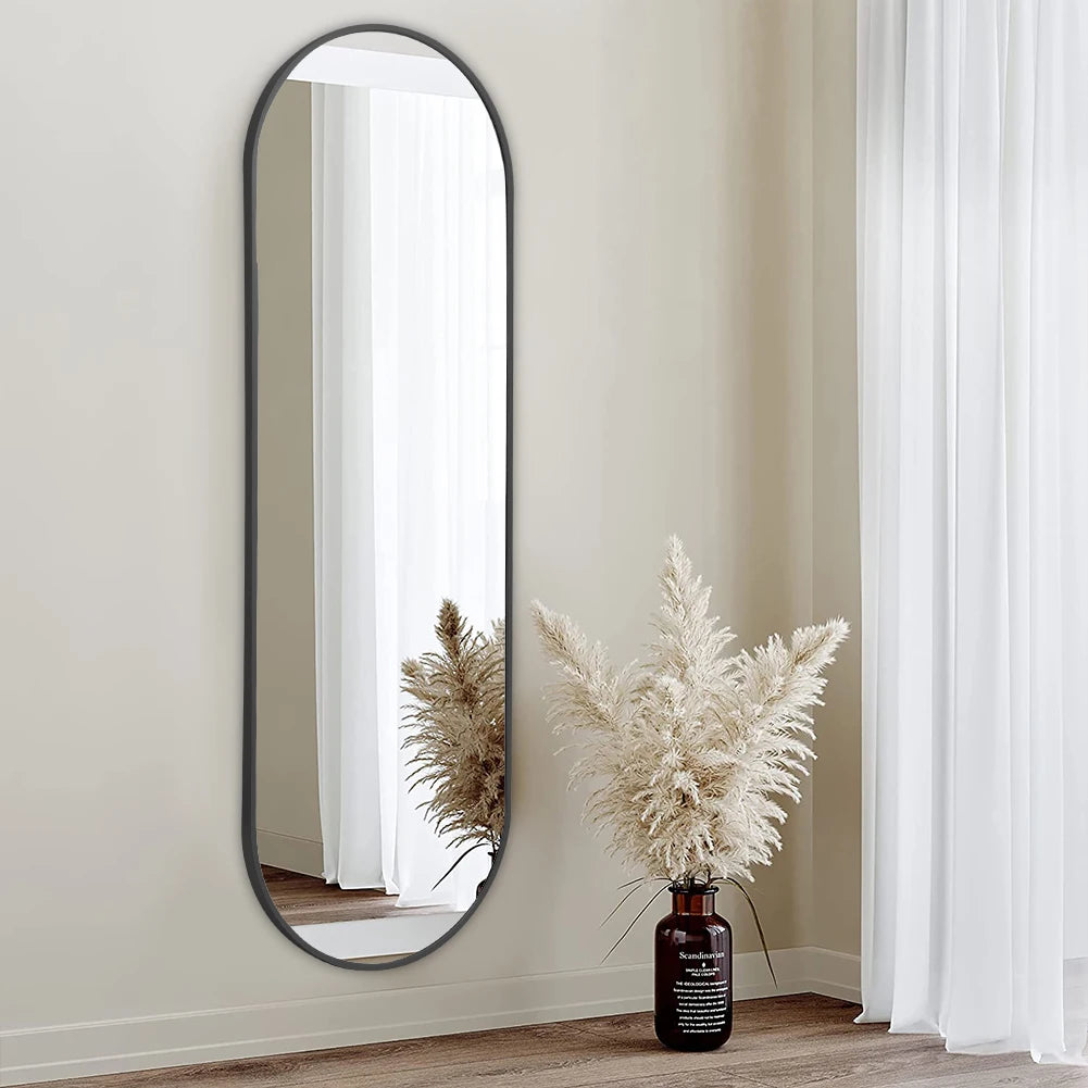 The Mirror That Opens the Room — Oversized Oval Full-Length Mirror
