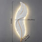 White Feather LED Wall Sconce — Modern Resin Bedroom & Living Room Light