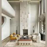 Modern Branch Shaped Gold Bar Staircase Long Chandelier For Duplex Living Room Dining Room Restaurant Home Decor Lustre Fixtures