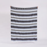 Mexican Handwoven Throw Blanket — Striped Tassel, 130×170cm