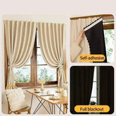 No-Drill Blackout Curtains — Self-Adhesive Bedroom Window Panels Jonine’s Corner