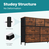 JHK Desser For Bedroom With 7 Fabric Drawers Organizer Storage Closet Chest Clothes For Living Room Display Cabinet Of Furniture Jonine&
