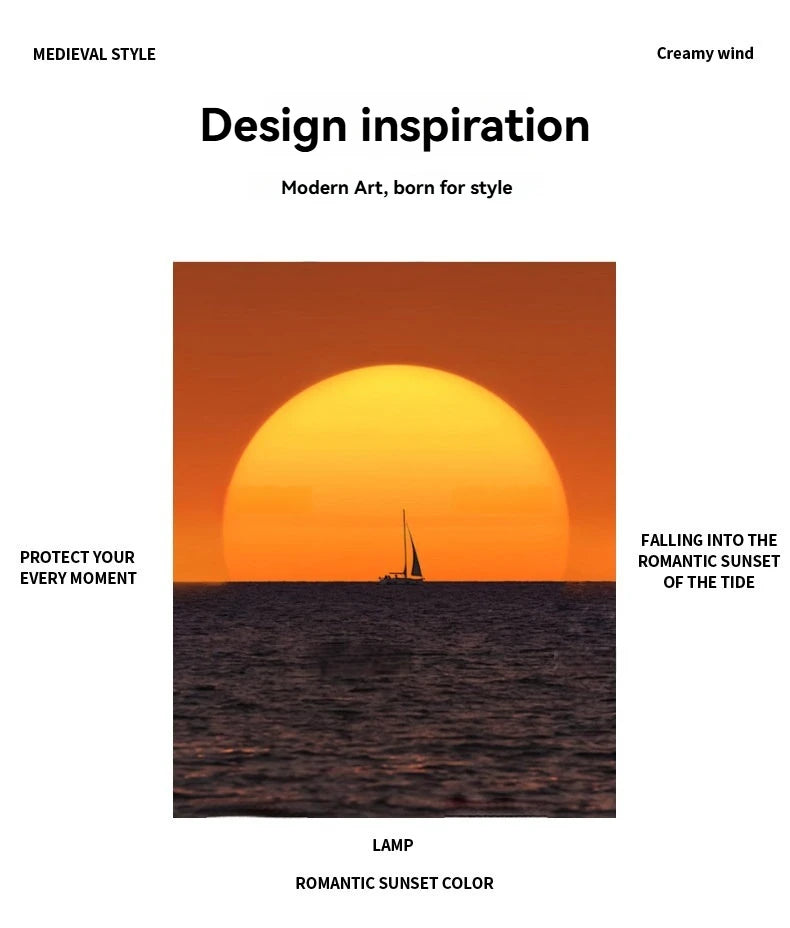 Golden Hour, Every Hour — Medieval Sunset Fishing LED Atmosphere Lamp