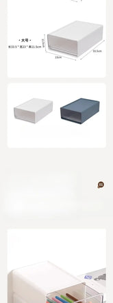 2/3pcs Office Table Clear Storage Boxes Drawer Type Office Workstation A4 File Organizer Storage Box Study Stack Storage Cabinet