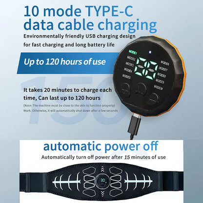 Tone While You Rest — EMS Abdominal Toning Belt with 10 Modes &amp; 30 Intensity Levels