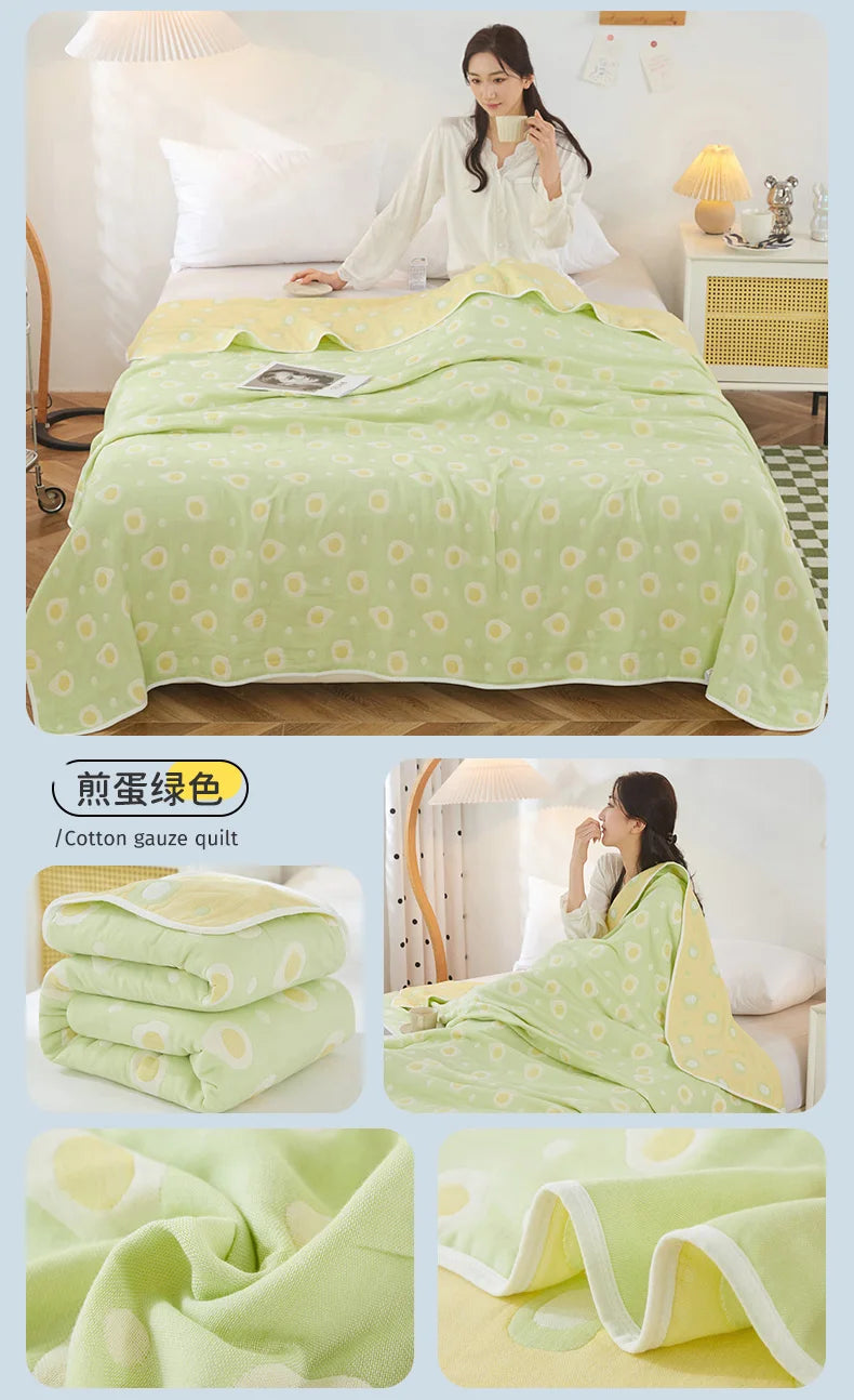 Cotton Gauze Summer Quilt — Solid