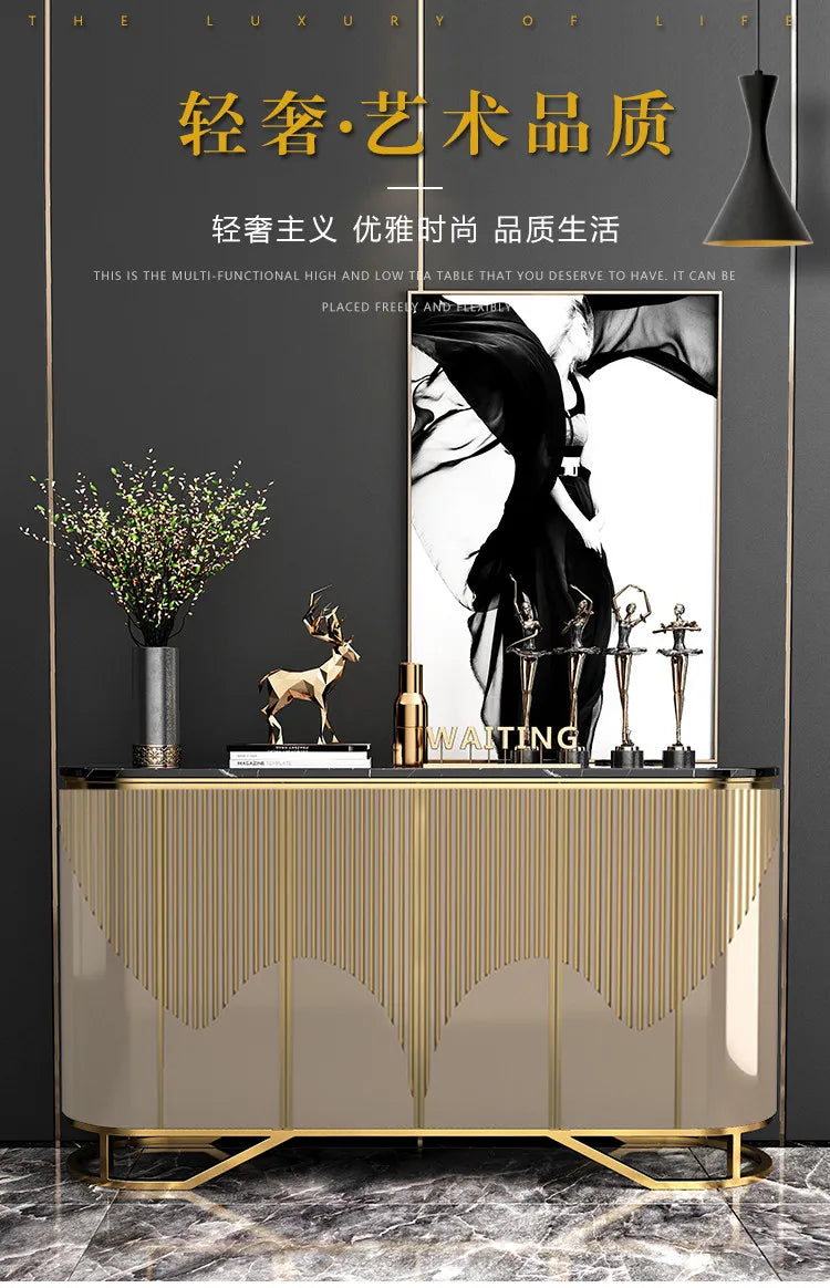 French Gold Luxury Living Room Display Cabinet Jonine&