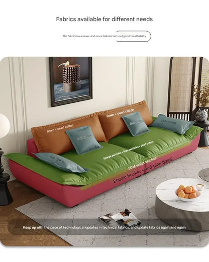 Luxury Genuine Leather Sofa — Designer Modular Living Room Seating