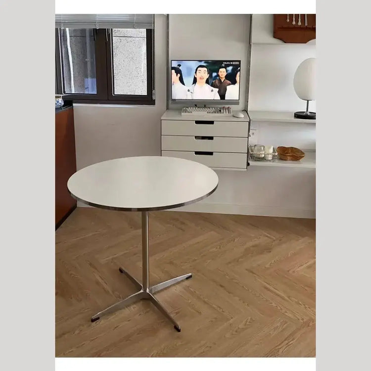 Round Restaurant Dining Table Wall Center Terrace Mini Corner Dining Table Space Saving Designer Mesas De Jantar Salon Furniture Jonine&
