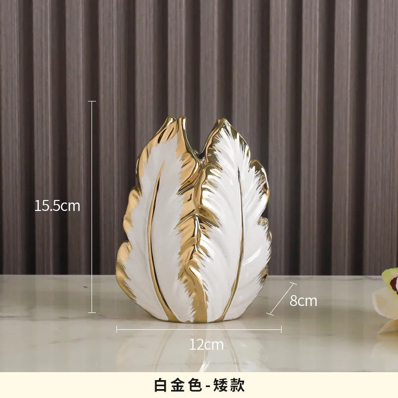 High-Glaze Ceramic Sculpture Vase — Modern Tabletop Decor