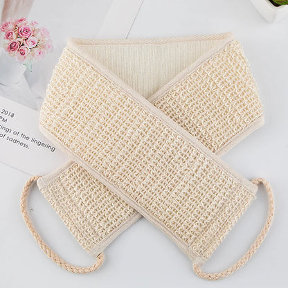 The Deep Clean — Sisal Back Scrubber Belt for Shower Exfoliation