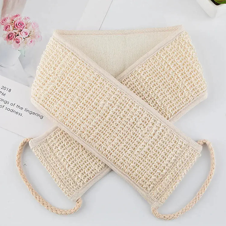 The Deep Clean — Sisal Back Scrubber Belt for Shower Exfoliation Jonine’s Corner
