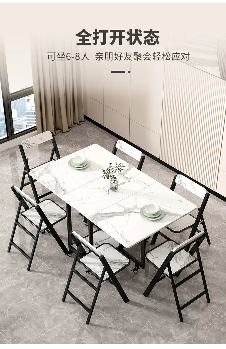 Italian Luxury Foldable Dining Table