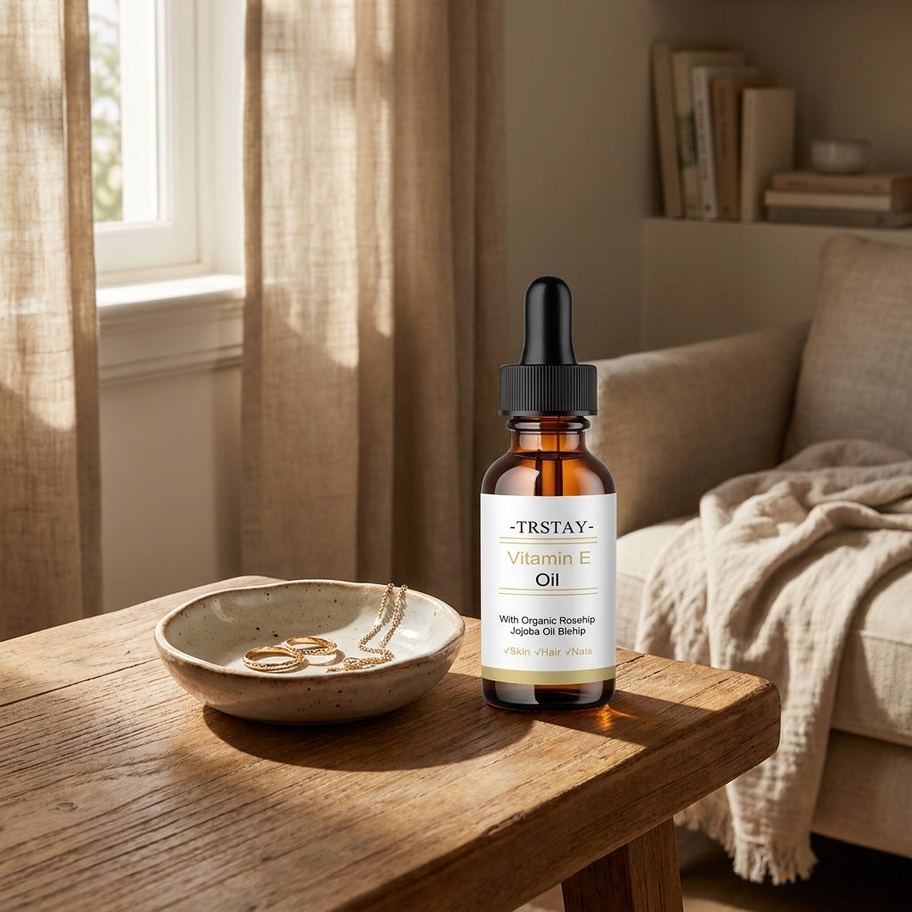 The Glow Oil — Vitamin E &amp; Jojoba Face Serum for Brightening &amp; Anti-Aging | The Glow Oil - Vitamin E &amp; Jojoba Face Serum Oil