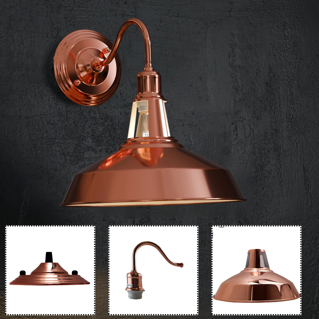 Rose Gold Barn Slotted Wall Sconce