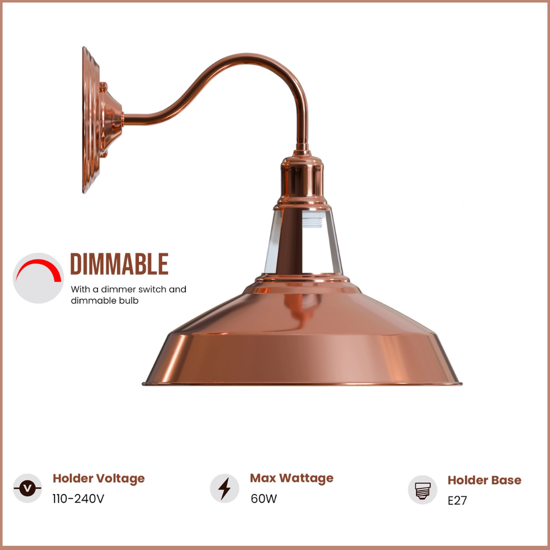 Rose Gold Barn Slotted Wall Sconce