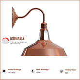 Modern Style Rose gold  Barn Slotted Shade with Wall Sconce~3624-2