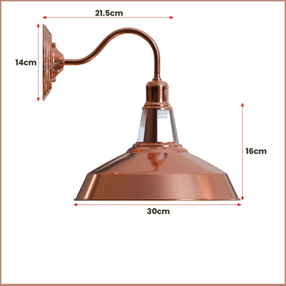 Rose Gold Barn Slotted Wall Sconce