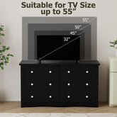 Black Premium Bedroom Dresser With Storage Drawers-4