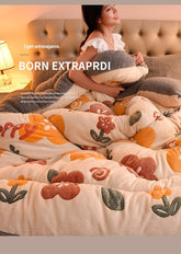Lamb Fleece Blanket Winter Comforter Thickened Quilts Double-sided Velvet Warm Quilt Single Double Dormitory Milk Fleece Core Jonine&
