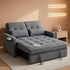 55-Inch Convertible Sleeper Sofa with USB Charging, Fold-Out Table & Corduroy Fabric Jonine&