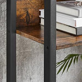 VASAGLE Bookshelf, 14 Shelves, Metal Rack for living room Study office Industrial Design Jonine&