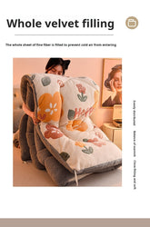 Lamb Fleece Blanket Winter Comforter Thickened Quilts Double-sided Velvet Warm Quilt Single Double Dormitory Milk Fleece Core Jonine&